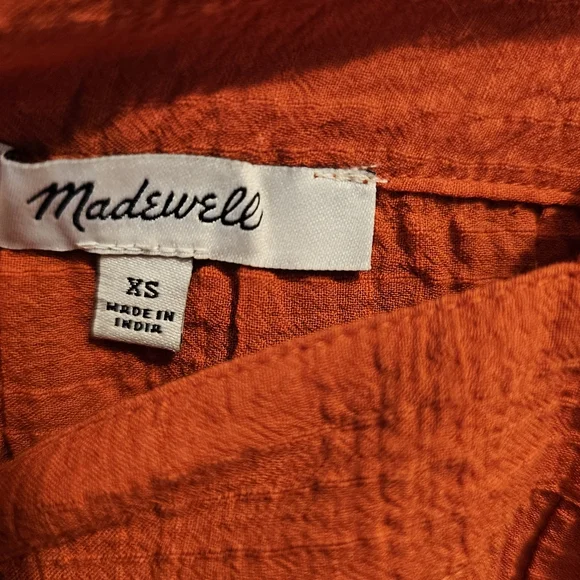 Madewell Orange Square Neck Top - Picture 4 of 5